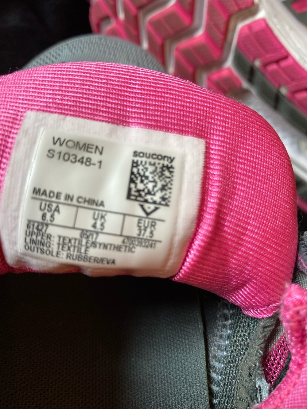 Saucony Hurricane ISO Women's Gray and Pink Athletic Running Shoes - Picture 4 of 4